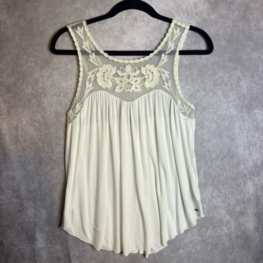 American Eagle Outfitters Soft & Sexy Cream with Mesh & Lace Insert Size Small